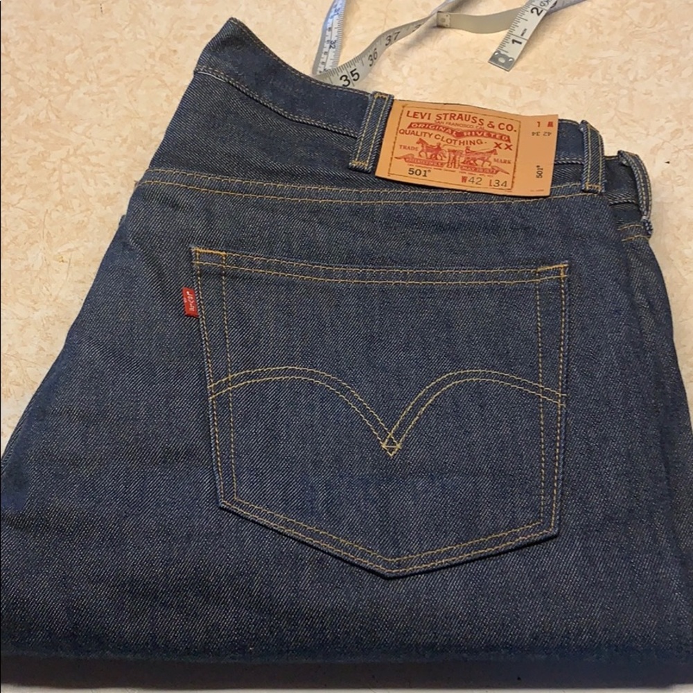 Levi 501 Button Fly Jeans 42 x 34 NWOT